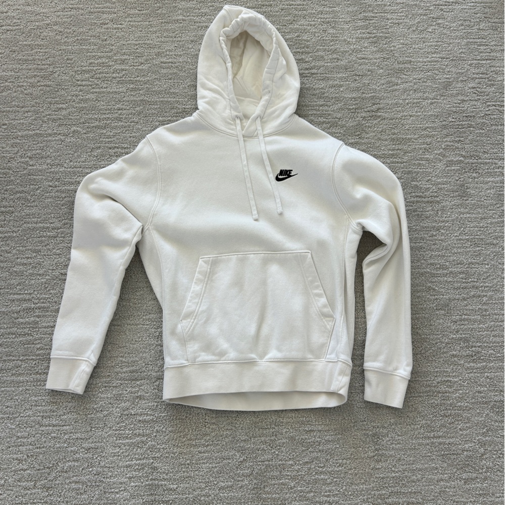 Nike Kids White Hoodie with Logo